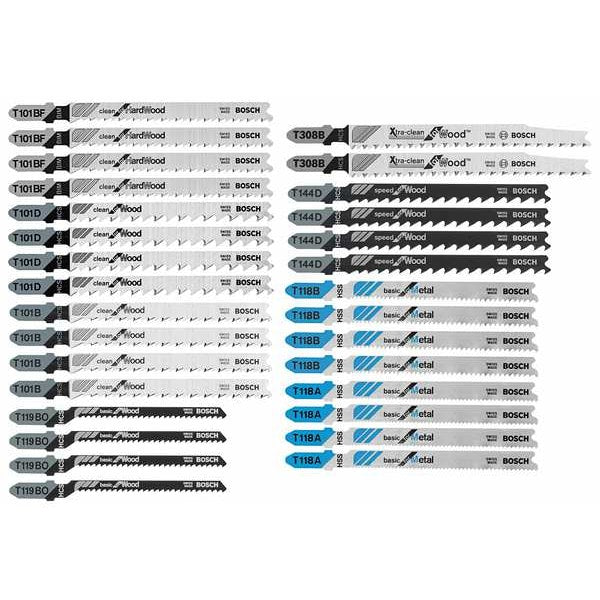 Jigsaw Blade Set, 1-1/2 In. L, T-Shank
