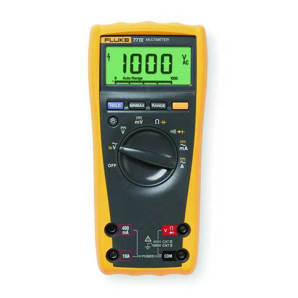 Digital Multimeter, 1,000 Max. AC Volts, 1,000 Max. DC Volts, 10 Max. AC Amps, 10 Max. DC Amps