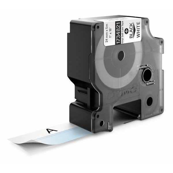 Rhinoâ¢ Label Cartridge, 18 ft. L, Black/White