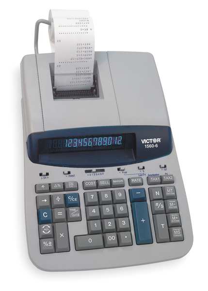 Finance Desktop Calculator, LCD, 12 Digits