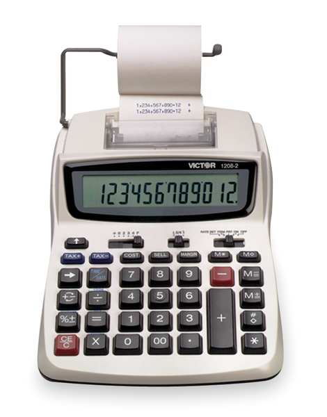 Portable Calculator, LCD, 12 Digits