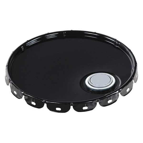 Steel Pail Lid, Black, For Use With 1TMH6