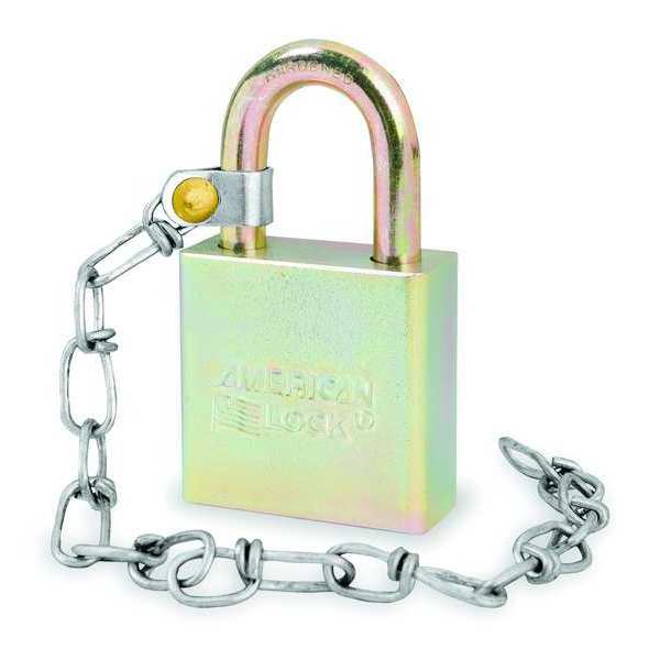 Padlock, Keyed Different, Standard Shackle, Rectangular Steel Body, Boron Shackle, 3/4 in W