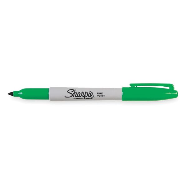 Permanent Marker, Fine Tip Green PK12