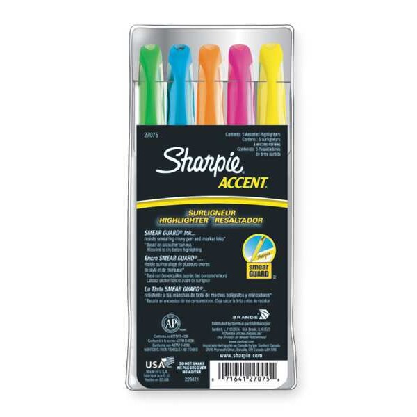 Highlighter, Pen Style Barrel, PK5
