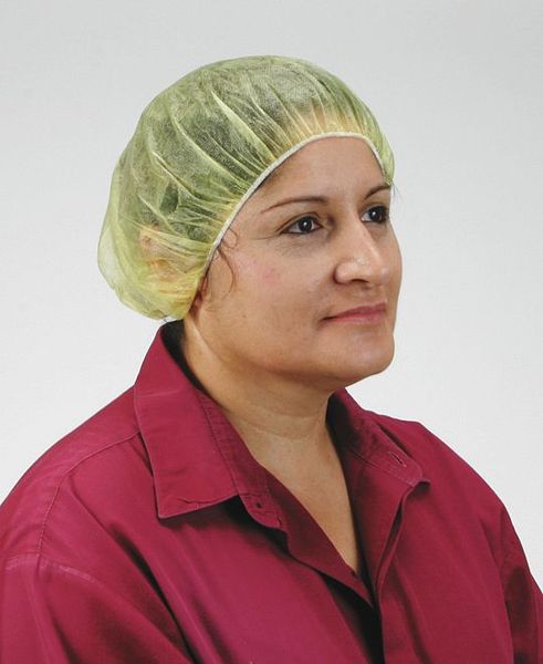 Bouffant Cap, Yellow, Universal, PK100