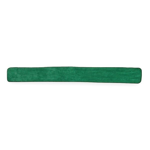 48 in L Dust Mop, 6 oz Dry Wt, Hook-and-Loop Connection, Pad End, Green, Microfiber