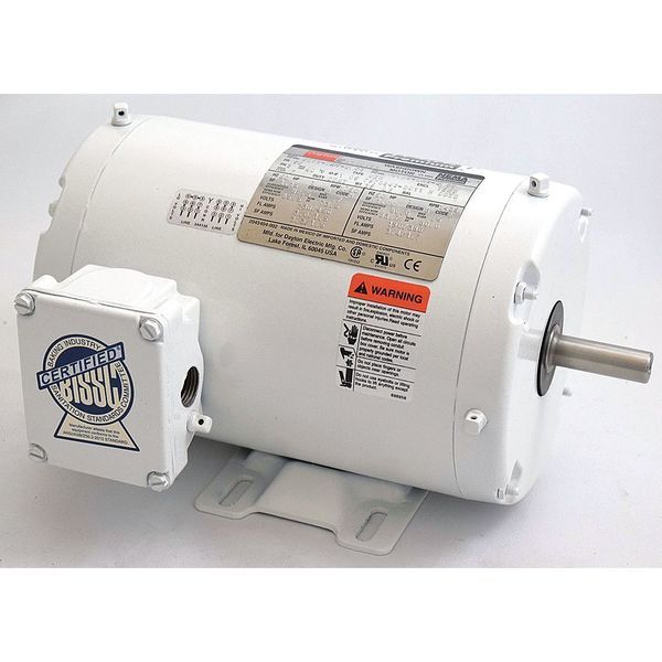 Washdown Motor, 3 Ph, TENV, 1 HP, 1725 rpm