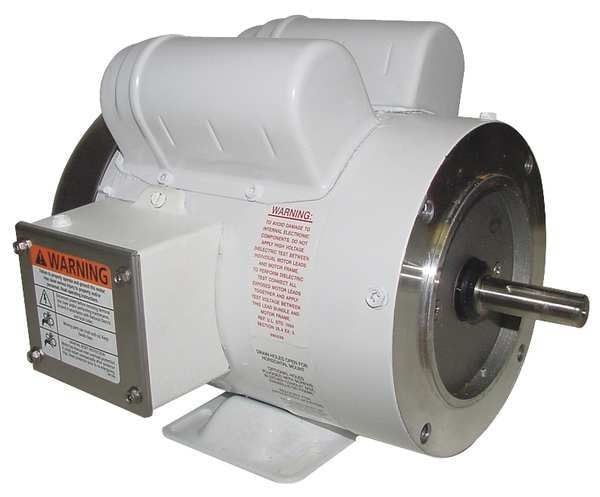 Washdown Mtr, Cap Strt, TEFC, 1/2hp, 1725rpm