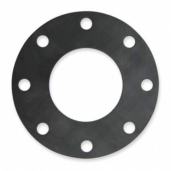Gasket, Full Face, 8 In, Neoprene, Black