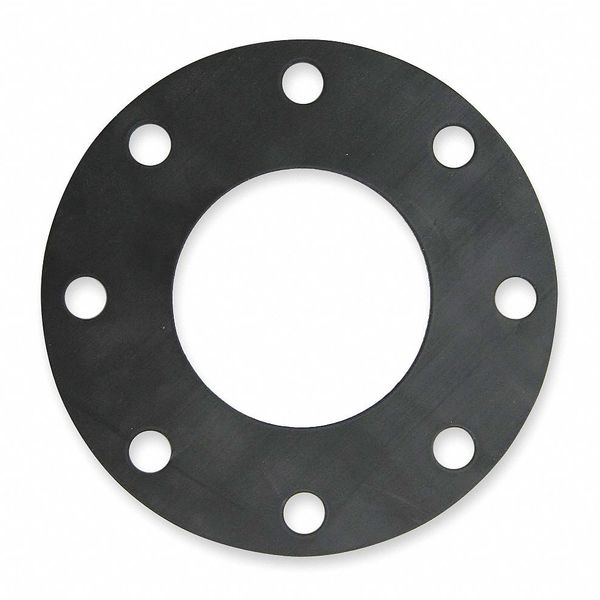 Gasket, Full Face, 6 In, Neoprene, Black