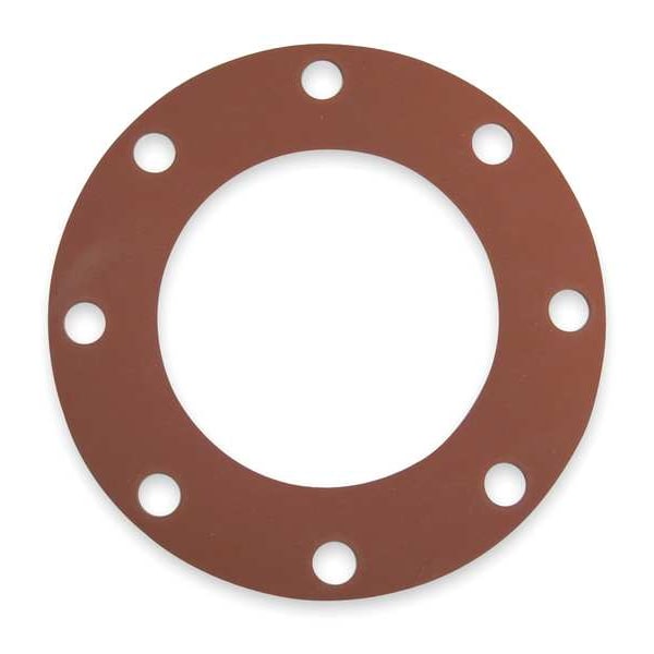 Gasket, Full Face, 8 In, SBR, Red