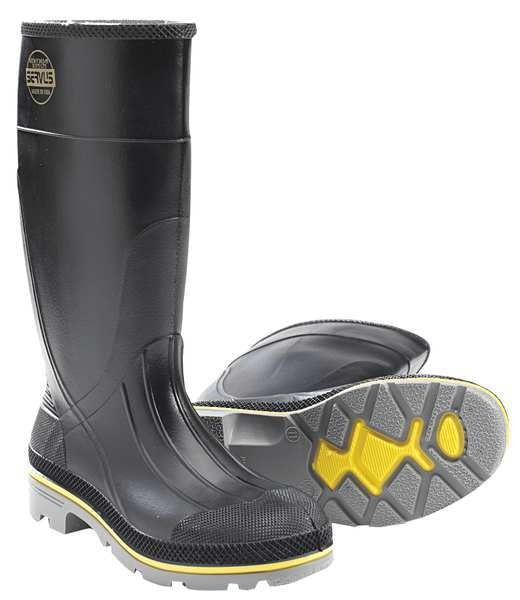Servus XTP Steel-Toe Rubber Boots, Defined Heel, 15 in H, Knee, Black, Men's, Size 10