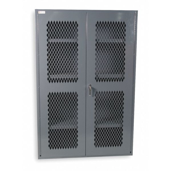 14 ga. Heavy-Duty Steel Storage Cabinet, 36 in W, 60 in H, Stationary