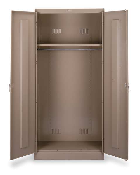 22 ga. ga. Steel Wardrobe Storage Cabinet, 36 in W, 78 in H