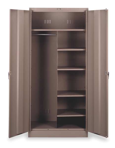 22 ga. ga. Carbon Steel Storage Cabinet, 36 in W, 78 in H, Stationary