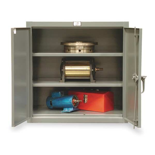12 ga. Steel Storage Cabinet, 36 in W, 42 in H, Stationary