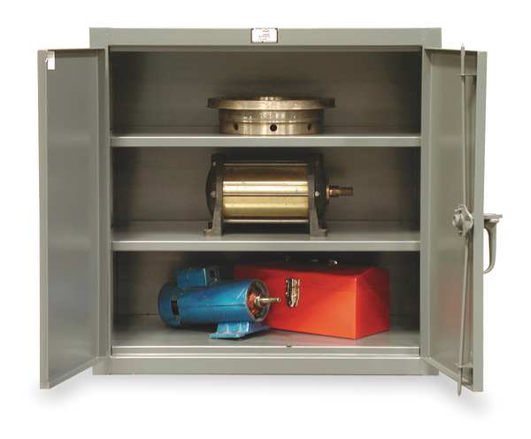 12 ga. Steel Storage Cabinet, 48 in W, 42 in H, Stationary