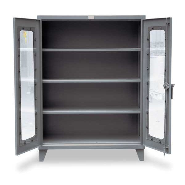 12 ga. Steel Storage Cabinet, 48 in W, 66 in H, Stationary