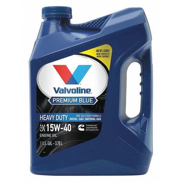 Diesel Engine Oil, Jug, 1 gal, Conventional, Diesel Engines, 15W-40, API/SAE, Amber