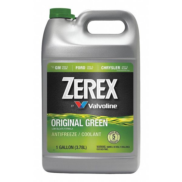 Antifreeze Coolant: Bottle, 1 gal, Concentrated, IAT, Ethylene Glycol, Original, Green