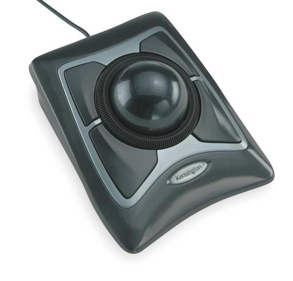 Trackball Mouse, Corded, Optical, Black