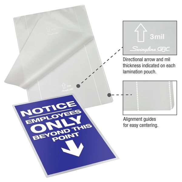 Laminating Pouches, 11-1/2x17-1/2In, PK100