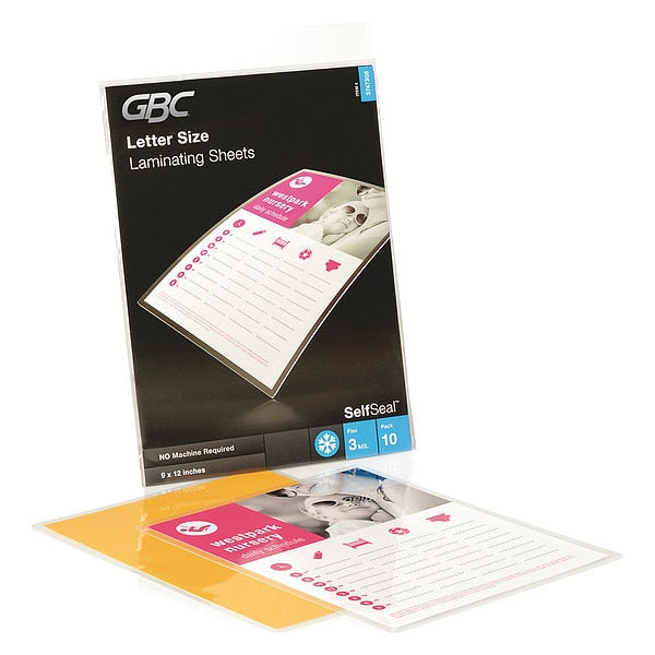 Laminating Sheets, 12x9 In., PK10