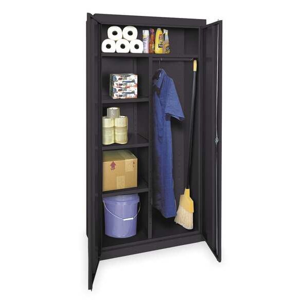 24 ga. ga. Steel Storage Cabinet, 36 in W, 72 in H, Stationary