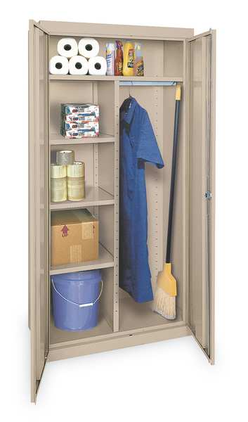 16/20/22 ga. ga. Steel Storage Cabinet, 36 in W, 78 in H, Stationary