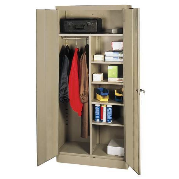 24 ga. ga. Steel Storage Cabinet, 36 in W, 72 in H, Stationary