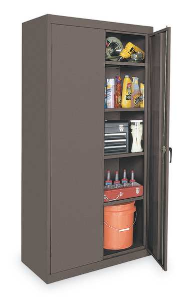 20 ga. ga. Steel Storage Cabinet, 36 in W, 78 in H, Stationary