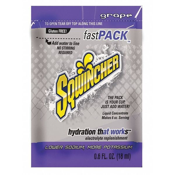 Sports Drink Liquid Concentrate 0.6 oz., Grape, Pk50