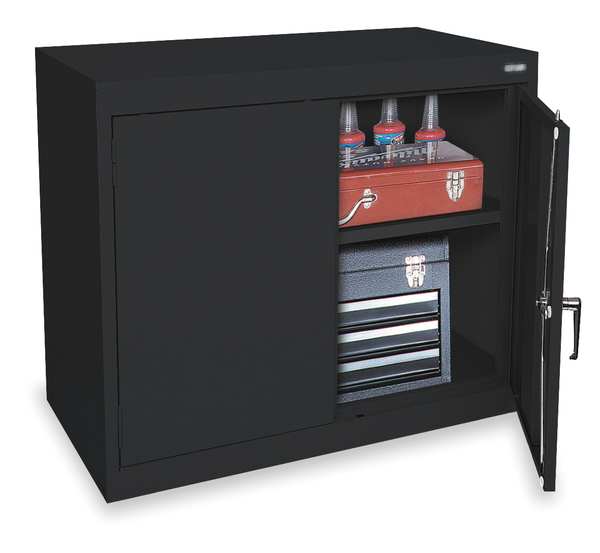24 ga. ga. Steel Storage Cabinet, 36 in W, 30 in H, Stationary