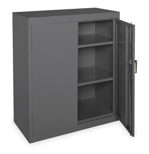 24 ga. ga. Steel Storage Cabinet, 36 in W, 42 in H, Stationary