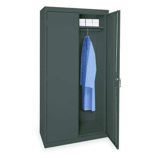 24 ga. ga. Steel Storage Cabinet, 36 in W, 72 in H, Stationary