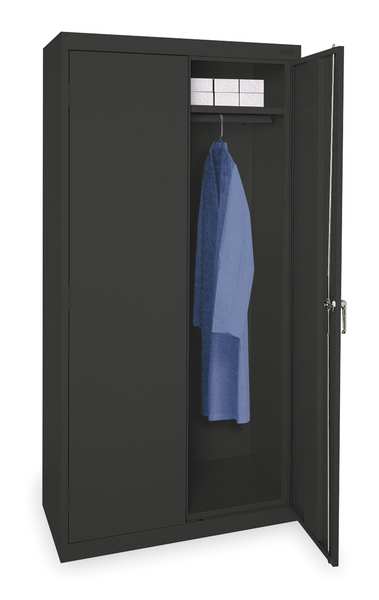 24 ga. ga. Steel Storage Cabinet, 36 in W, 72 in H, Stationary