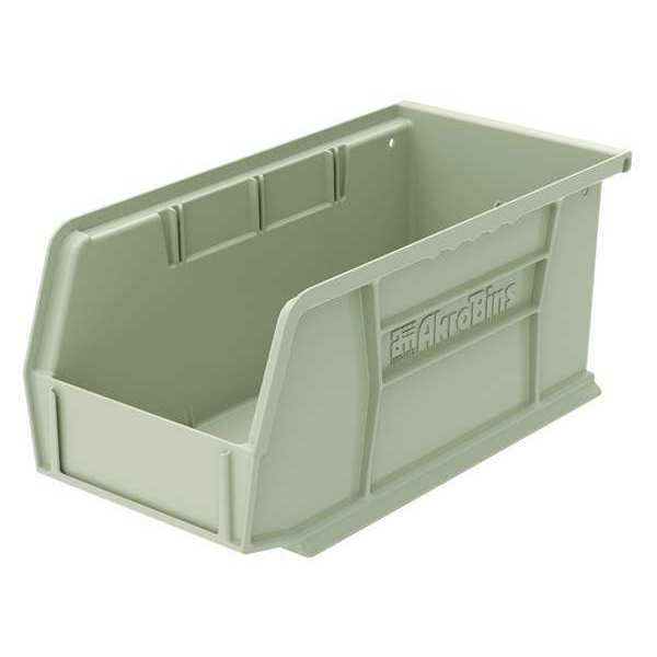 Hang & Stack Storage Bin, Beige, Plastic, 10 7/8 in L x 5 1/2 in W x 5 in H, 30 lb Load Capacity