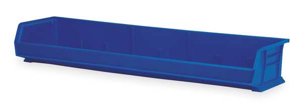 Hang & Stack Storage Bin, Blue, Plastic, 8 5/8 in L x 33 in W x 6 in H, 80 lb Load Capacity