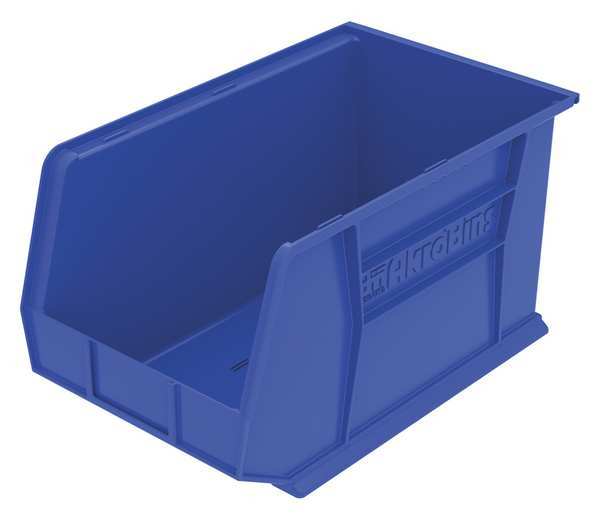 Hang & Stack Storage Bin, Beige, Plastic, 18 in L x 11 in W x 10 in H, 60 lb Load Capacity