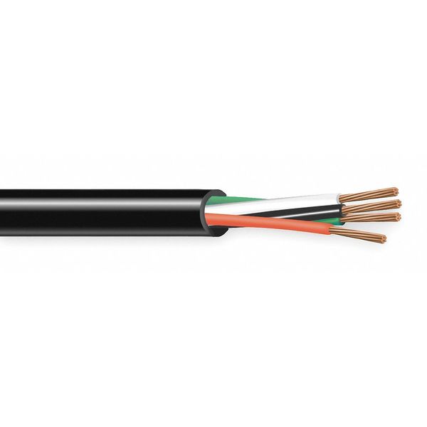 18 AWG 4 Conductor Portable Cord 300V 25 ft. BK