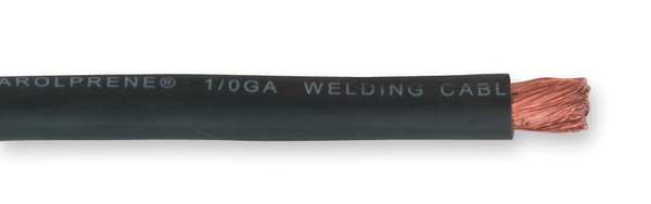 Welding Cable, 4/0,250 ft., Black, EPDM
