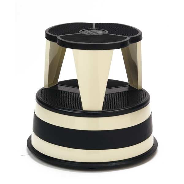 2 Steps, Steel Step Stool, 350 lb. Load Capacity, Silvertone
