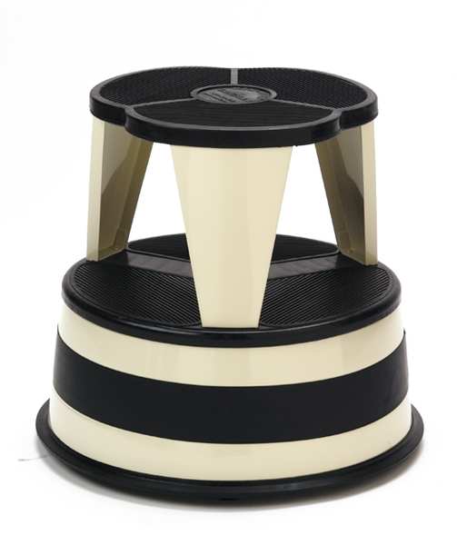 2 Steps, Steel Step Stool, 350 lb. Load Capacity, Sand
