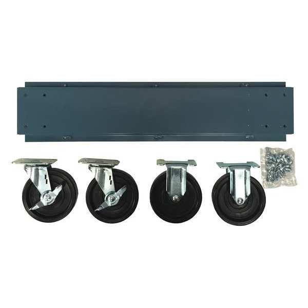 Optional Caster Kit, 5 In, Black, PK4