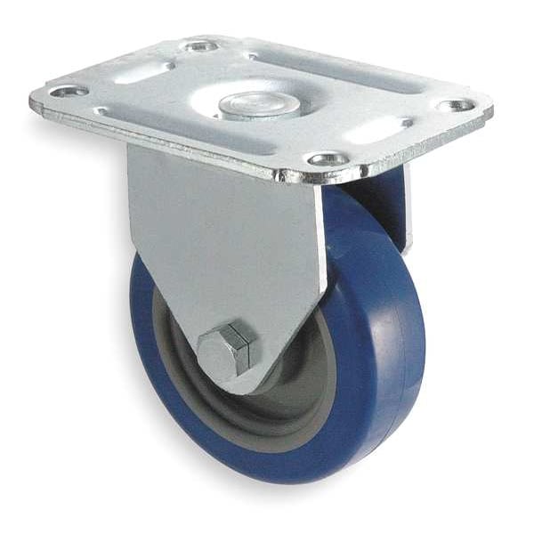 Rigid Plate Caster, Poly, 3 in., 125 lb.