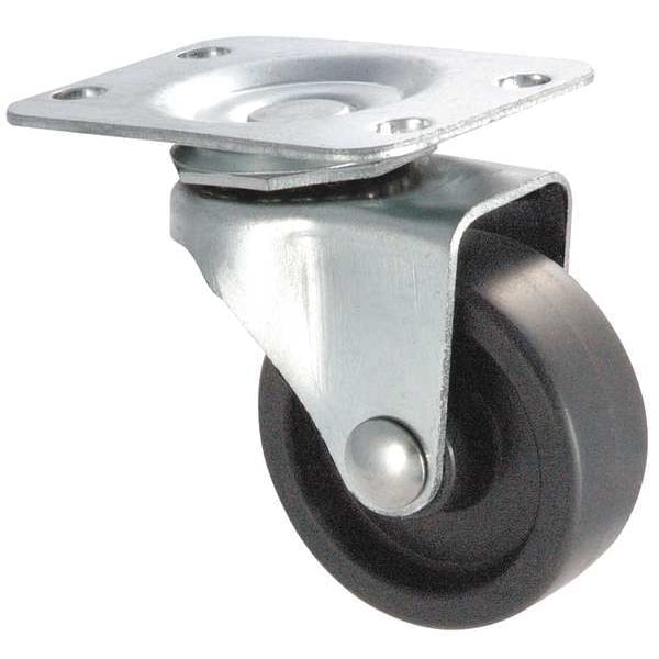 Plate Caster, 120 lb. Ld Rating, Plain
