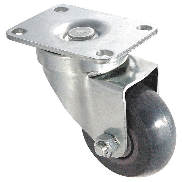Swivl Plate Castr, Polyurthan, 4 in, 350 lb