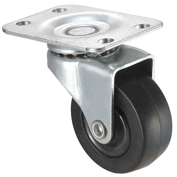 Swivl Plat Castr, Rubbr, 2-1/2 in, 175 lb, C