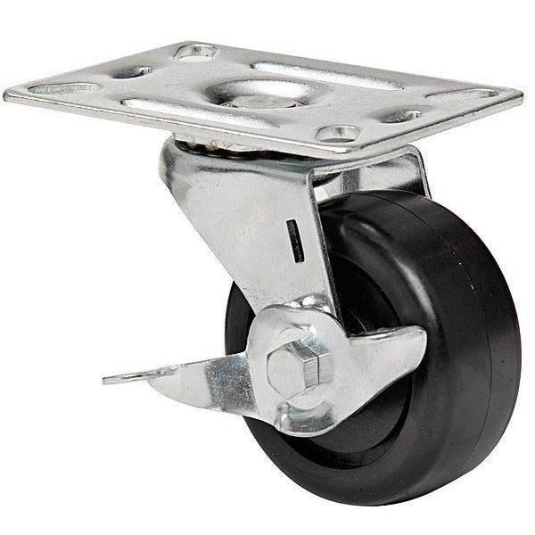 Swivel Plat Cstr, Polyolfin, 3 in, 210 lb, A